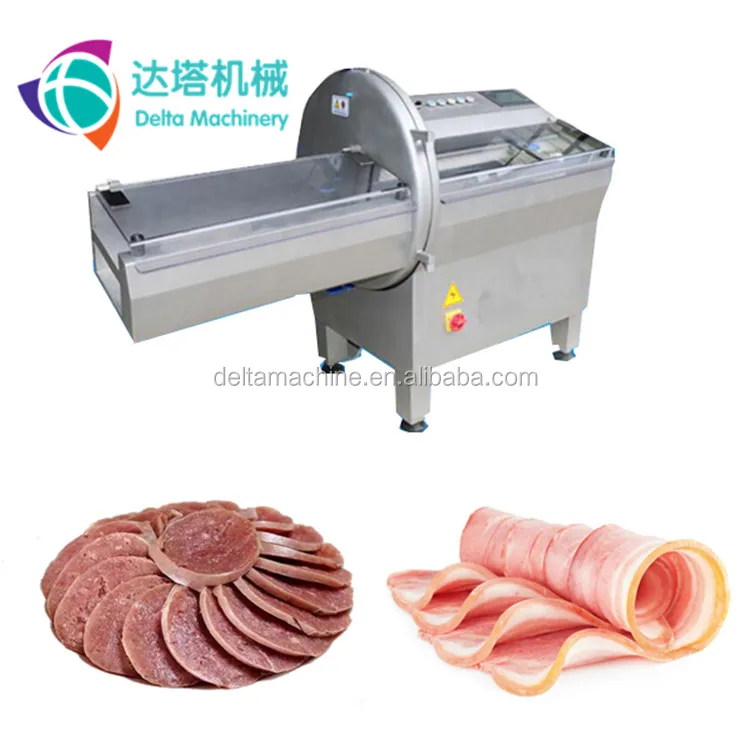 Automatic Meat Cutting Machine Steak Bread Slicing Sausage Bacon Slicer  with Conveyor Belt - China Meat Cutter, Meat Cutting Machine