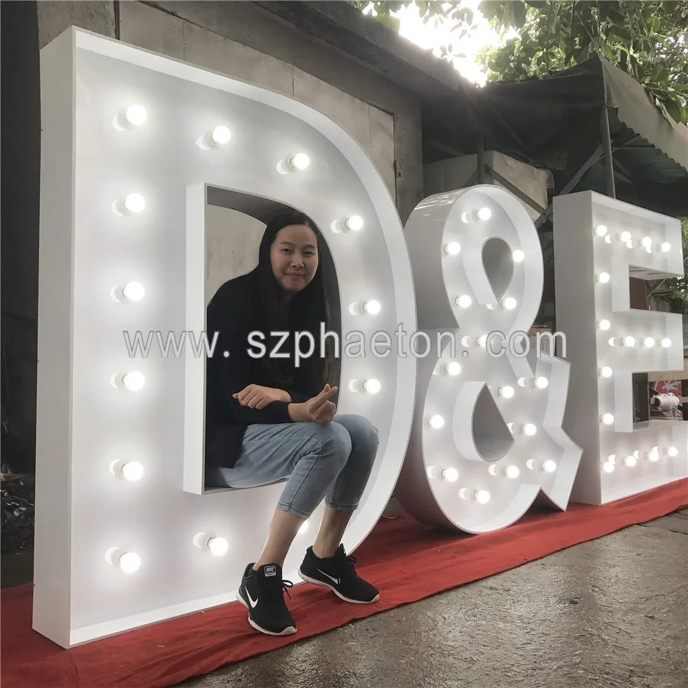 Marquee Light Letters LED Bulb Sign for Event Party Supplies