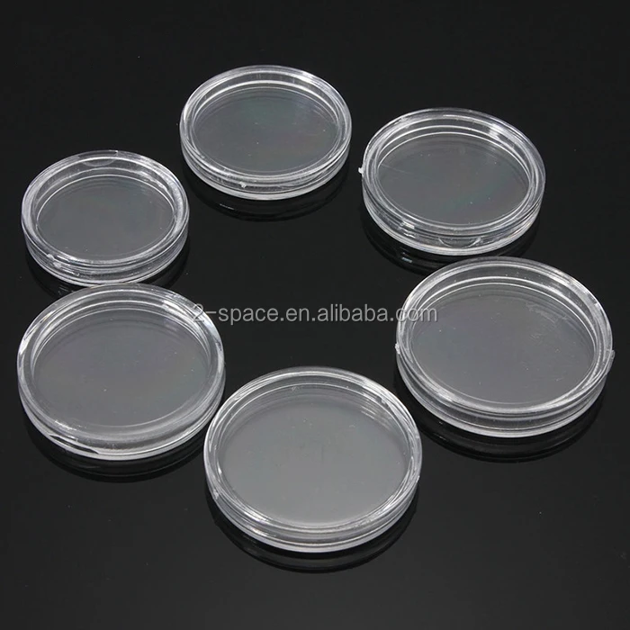 Пластиковые прозрачные круглые Чехлы для хранения монет 50