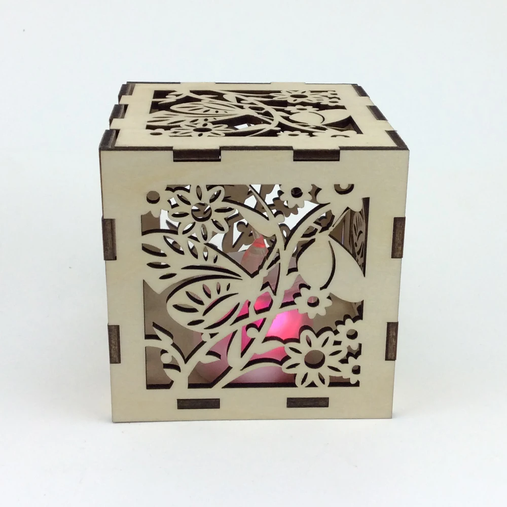 未完成的木制礼品盒包装,带有定制徽标小木盒,用于工艺品