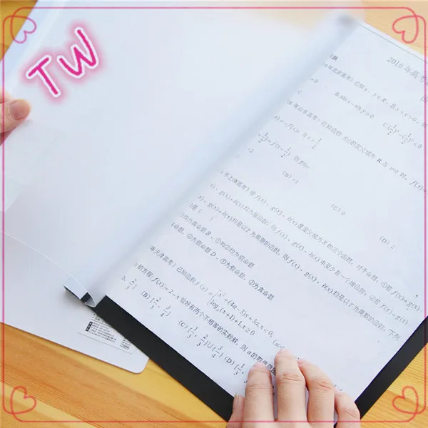 Офисная популярная Черная папка для файлов a5 пластиковая Модная белая pp 023