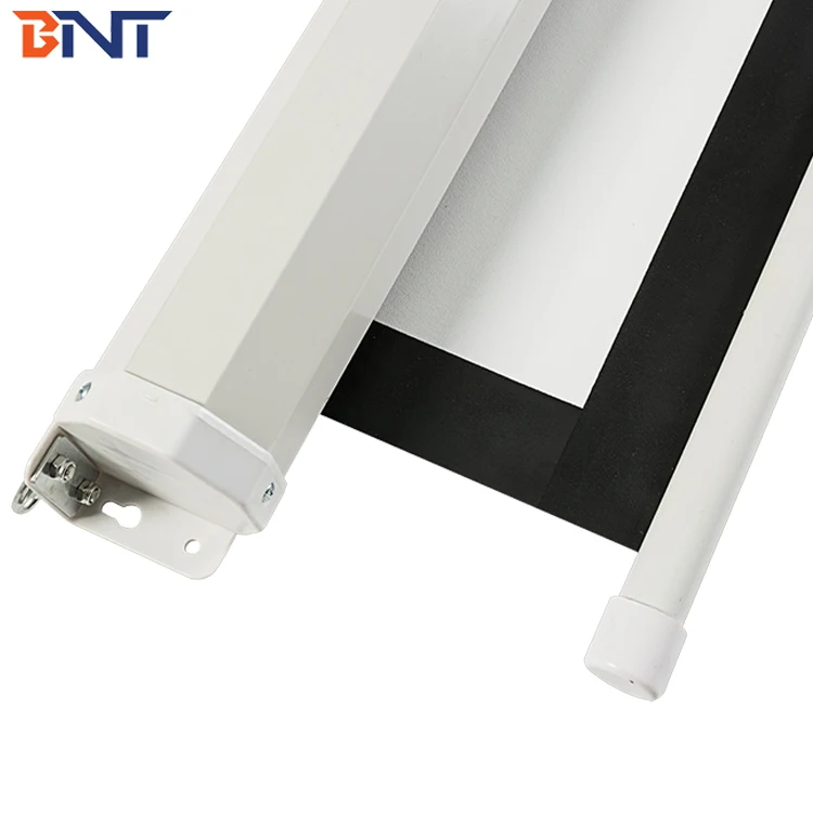 BNT Manual Ceiling Mount Projection Projector Screen With Self Locking 100 Inch