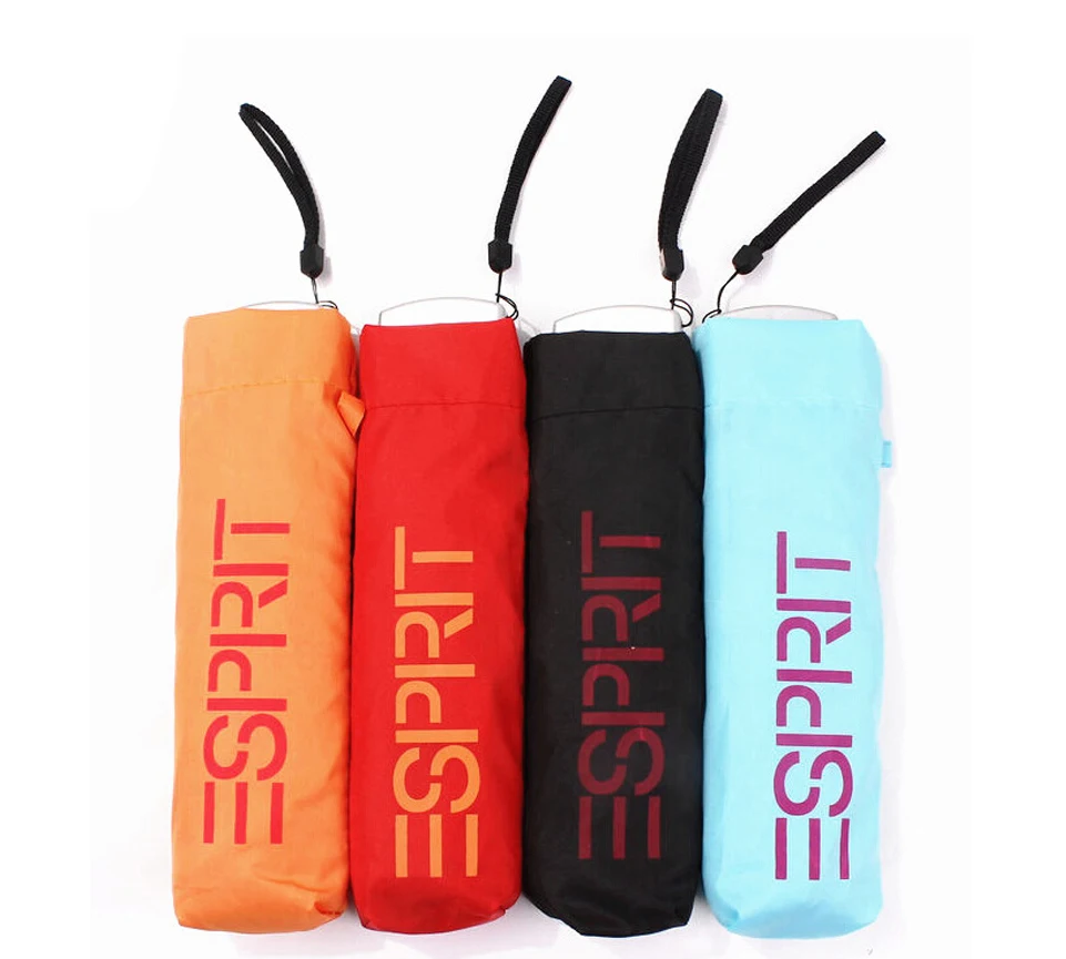 Super Small Mini Flat 5 Fold Cell Phone Manual Open Umbrella with Travel Size