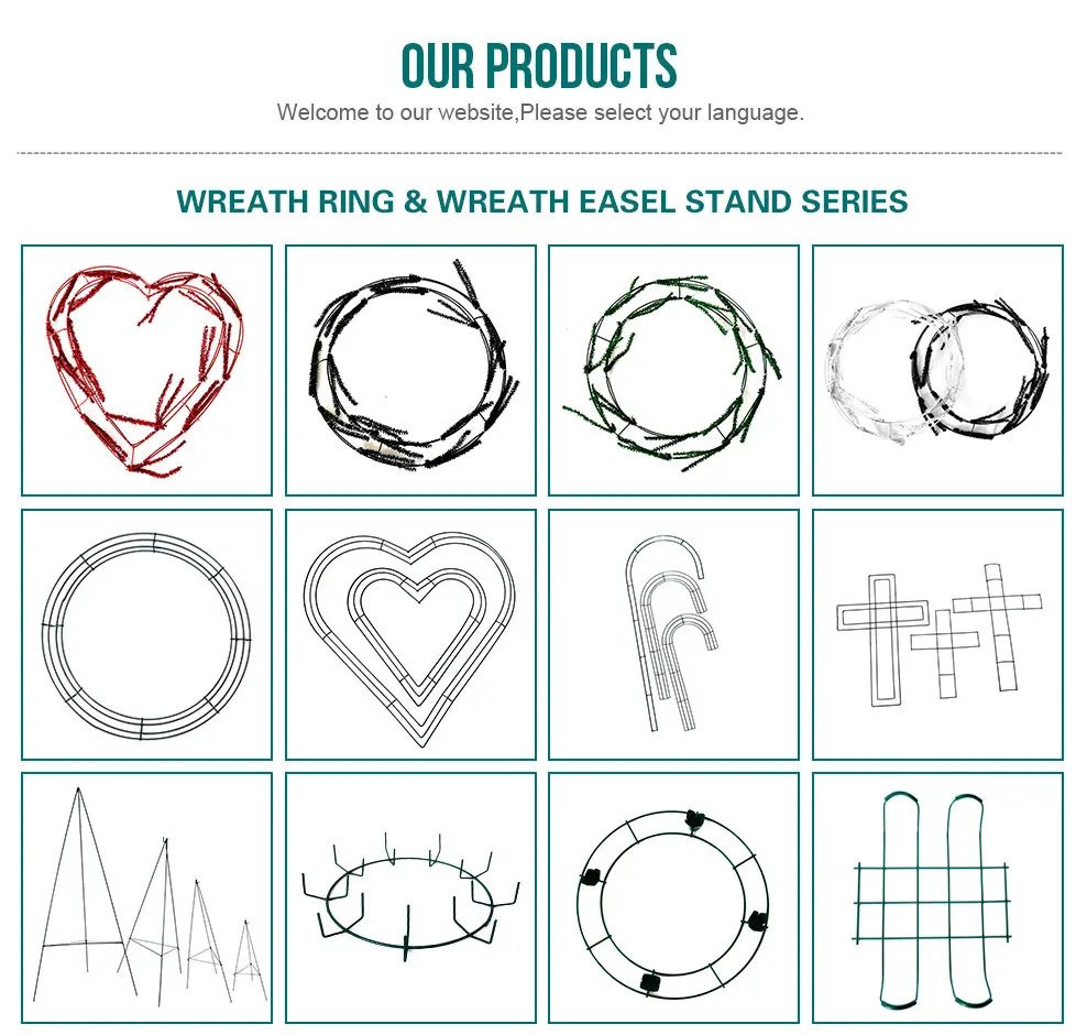 Customizable Metal Wire Easel Flower Stands Wreath Easel Stand Metal