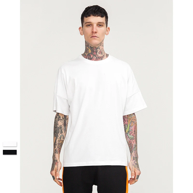 2019 OEM ODM Custom Oversize Drop Shoulder T Shirt Men with Superman Printing