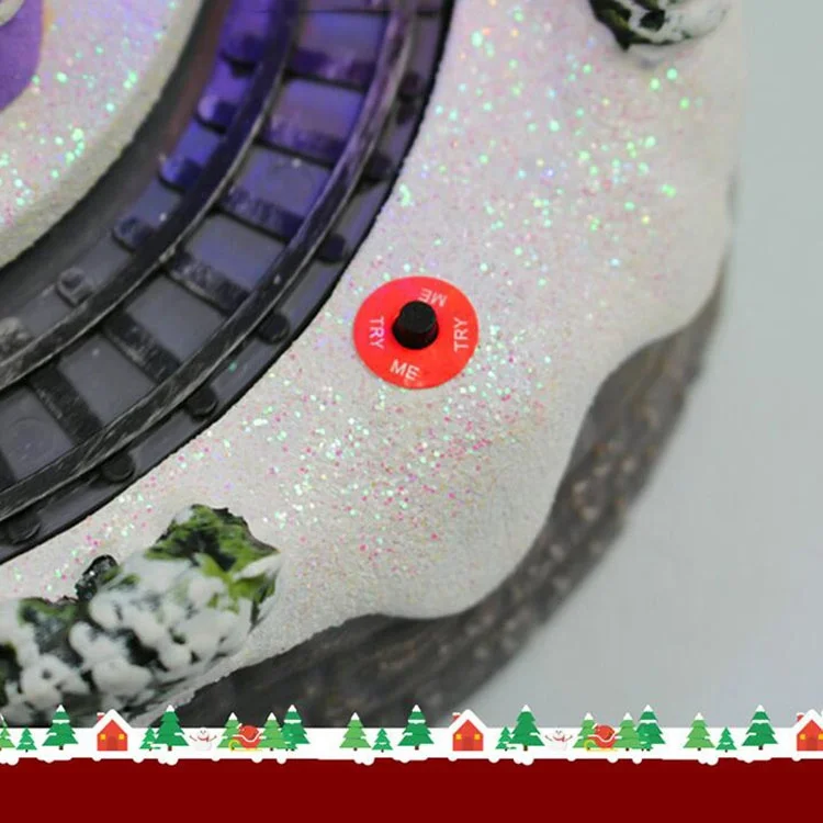 Custom Battery Colorful Led Light Musical Miniature Christmas Village House