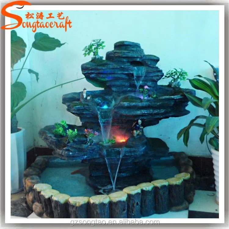 Song Tao Mini Three Steps Artificial Rockery Fountain Garden Waterfall