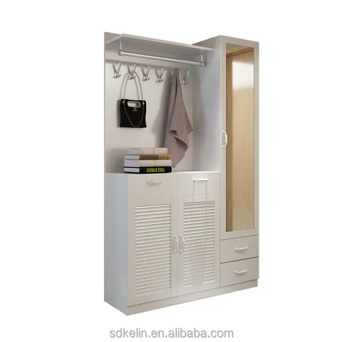 
 Хорошая стойка для обуви с зеркальным шкафом  