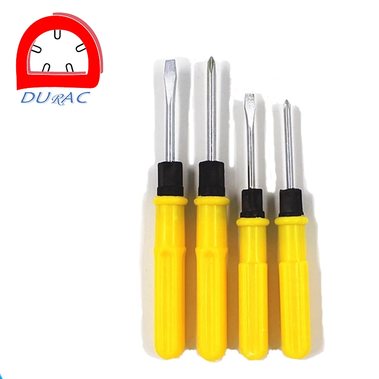 Yellow Handle Slotted Phillips Cross Head Screwdriver 6.7 Inchlength