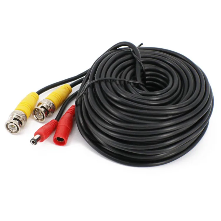 60ft BNC Video and Power Extension Cable with Connector for CCTV Security Camera 