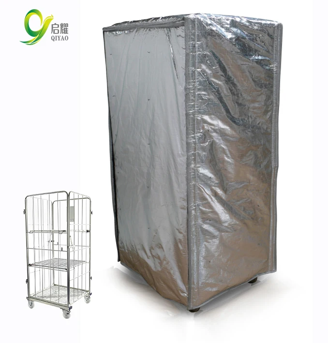 Insulated Thermal Roll Cage Covers with Attached Base Aluminum Foil Thermal Insulated Cover