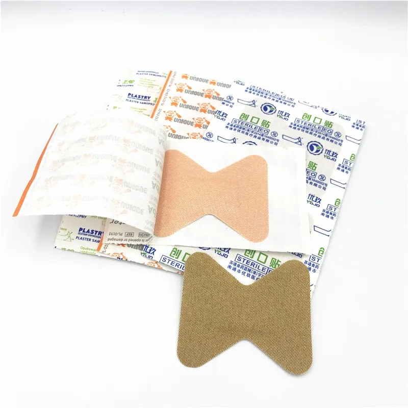 Бежевые гибкие тканевые клейкие повязки для ухода за ранами и первой помощи