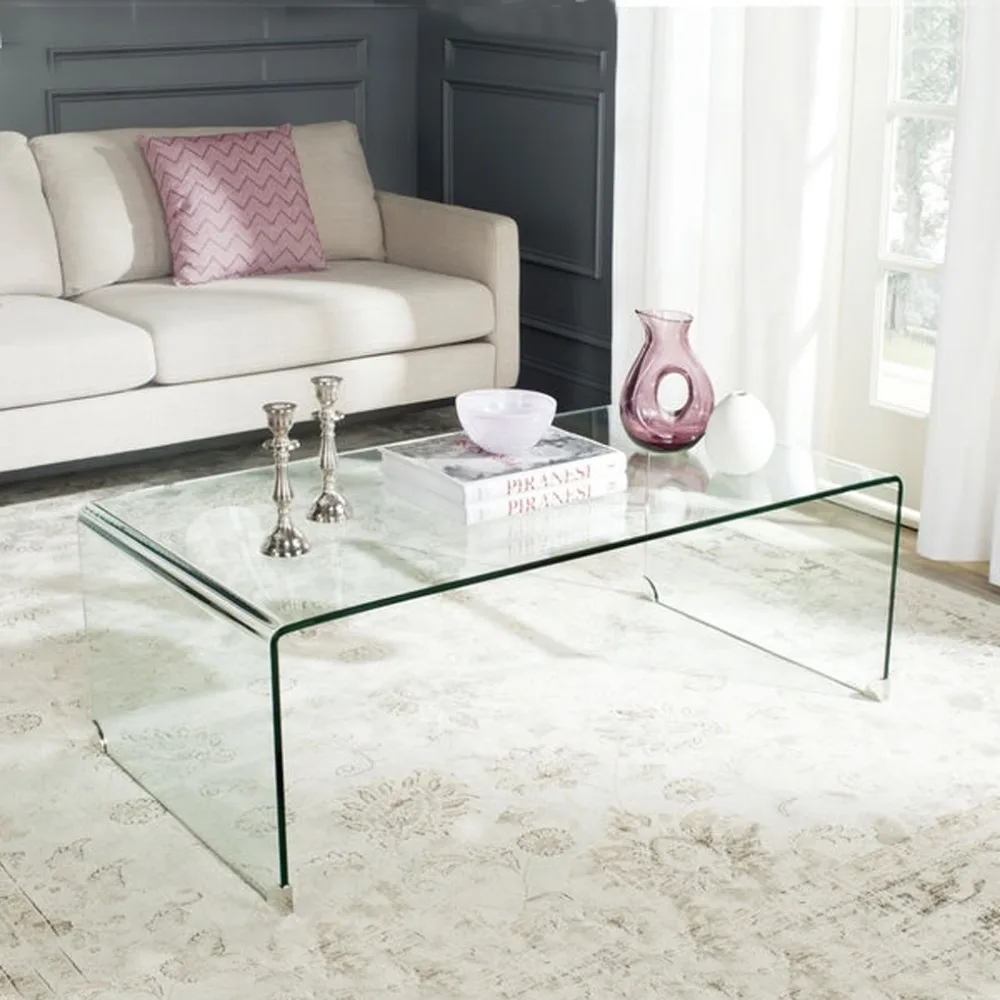 Clear Acrylic Waterfall Console Table Coffee Table Lucite Tv Stand Monitor Riser Buy Clear Acrylic Waterfall Console Table Coffee Table