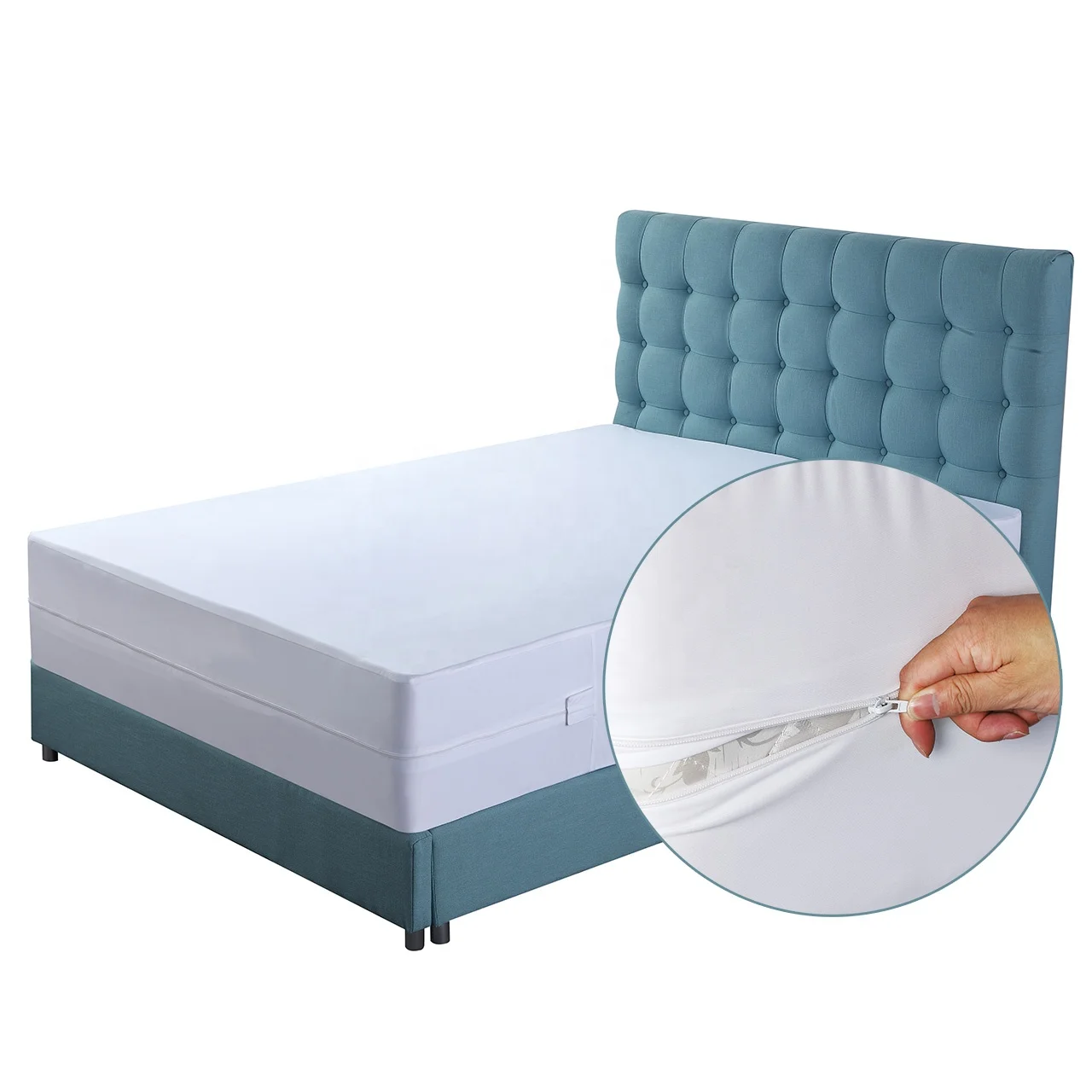 double bed mattress cover with zipper