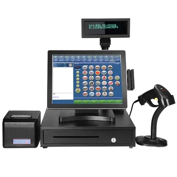 15 Inch cashier system retail point of sale equipment terminal pos for hotel,supermarket,restaurant