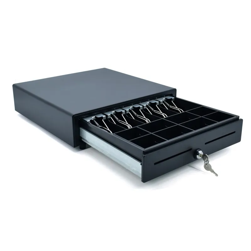 Metal POS Cash Drawer; Cash Register Drawer; Money Drawer; Cash Box; 4B/5B/8C; Rj11, 12v; 410(W) X 420(D) X 100(H) mm