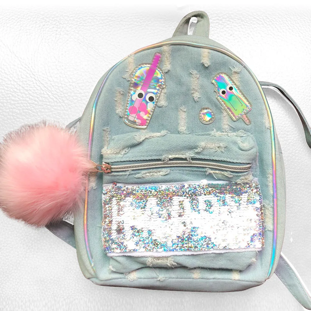 personalized sequin backpack