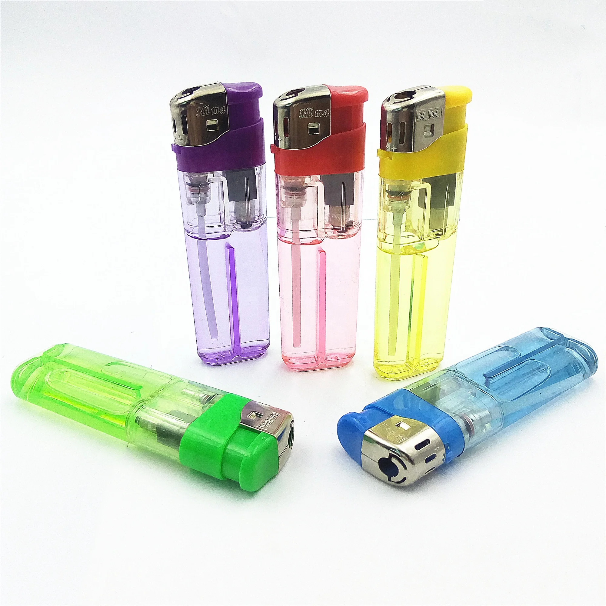 cigarette lighter wholesale Wholesale Selling Transparent Plastic Gas Cigarette Lighter