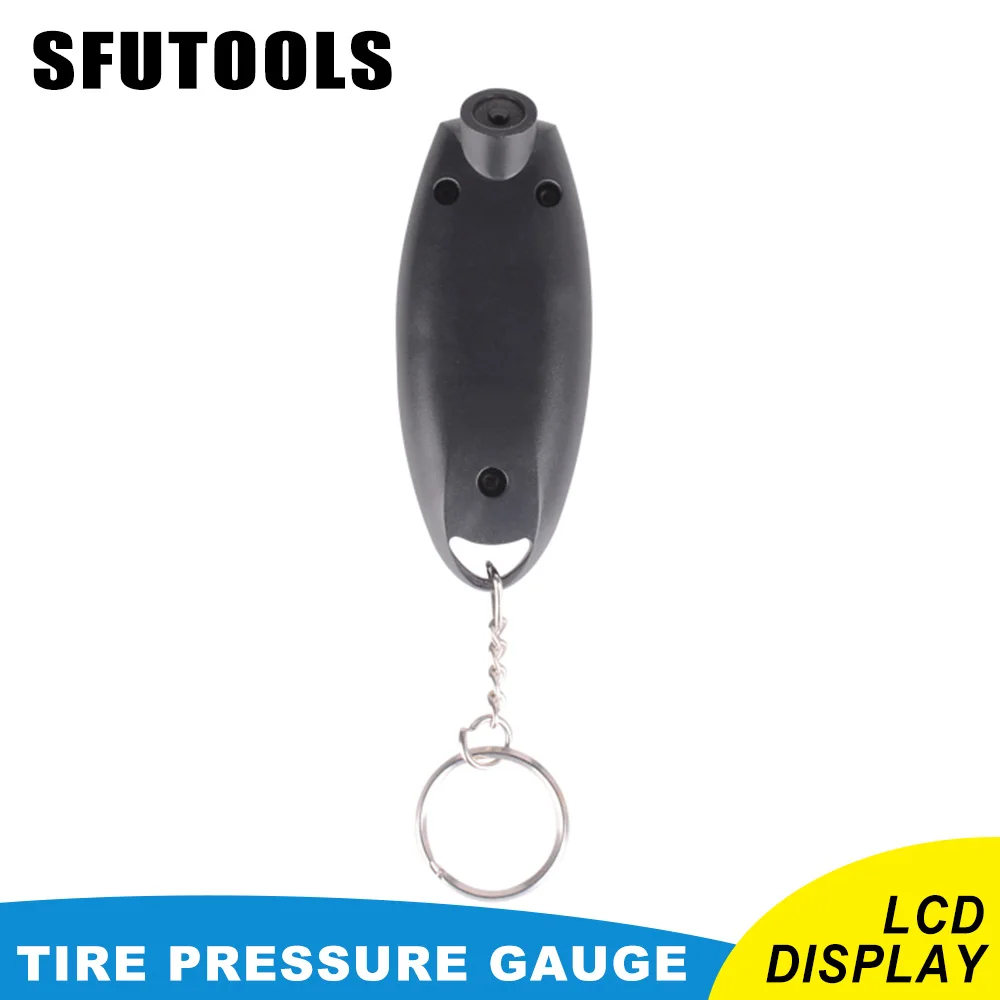 Mini LCD Display Digital Tire Pressure Gauge with Keychain Tyre Pressure Gauge