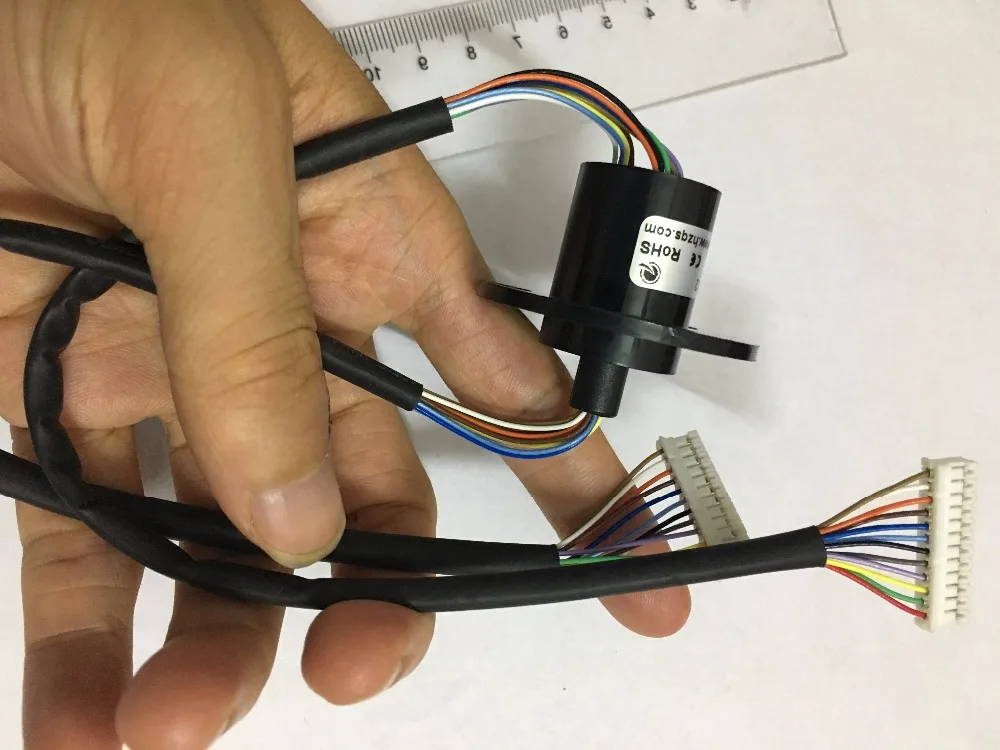 Taidacent Gilded Hat Type 12 Channls 220v High Coltage Slip Ring High Speed Dome Rotary Electrical Slip Ring SRC022A Slip Ring