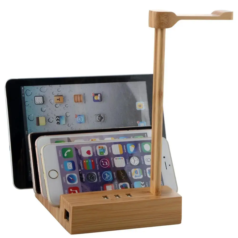 charging station with headphone stand