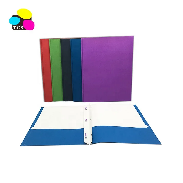 Папки для файлов из крафт-бумаги 2 кармана разные цвета 100 шт./коробка