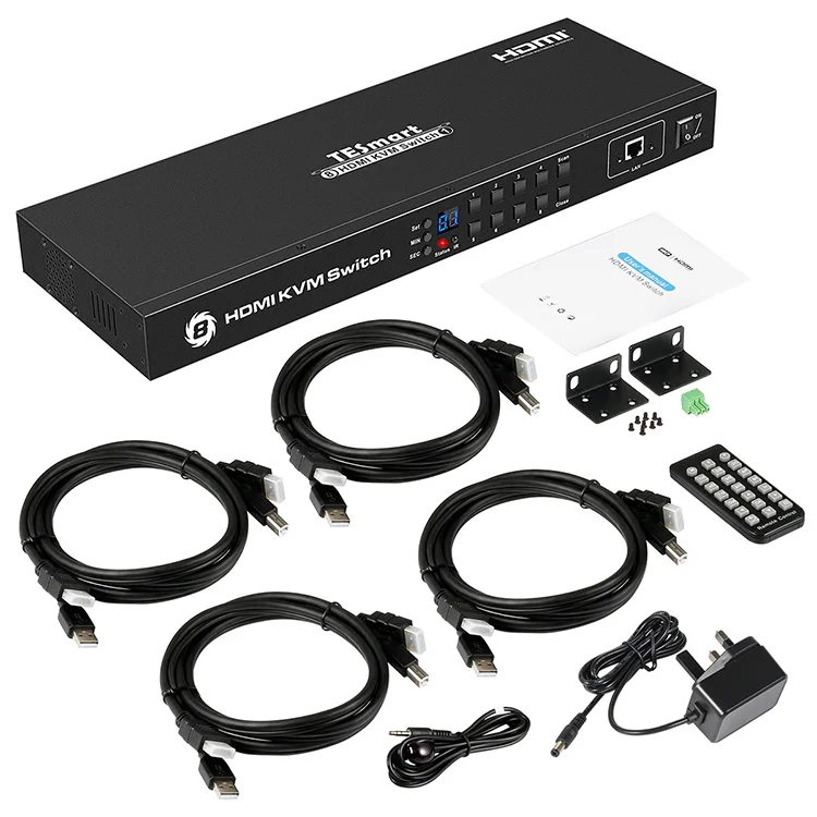 Factory Hdmi 8 Port Kvm Switch 8 In 1out 3840*216030h 8x1 Rs232 With Edid Emulators Buy 8