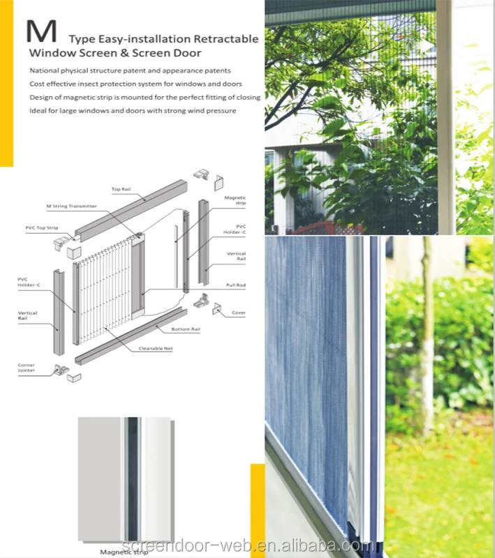 Competitive Price Retractable Mesh Accordion Fly Screens