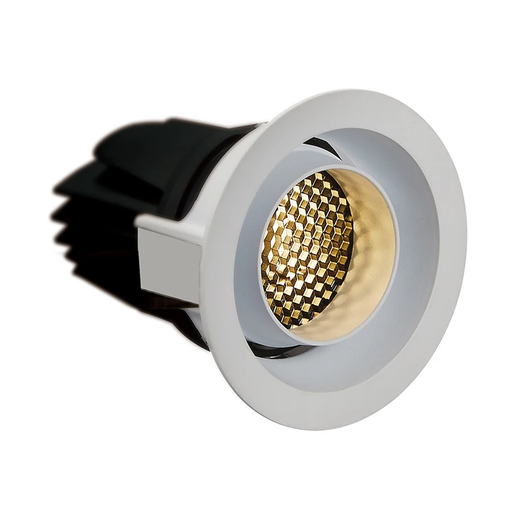 Round Shape Honeycomb LED Ceiling Lights 7W 3000K Warm White 15 Degree Smart LED Recessed Ceiling Light