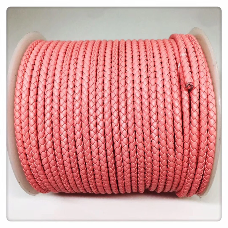 
Плетеный кожаный шнур высшего качества для изготовления ювелирных изделий «сделай сам», черный Nappa 3 мм 4 мм 5 мм 6 мм 8 мм 