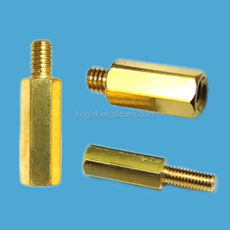 M4 Hex Tapped Brass Copper Stand Off Screw Spacer Pillar Male to Female Threaded 