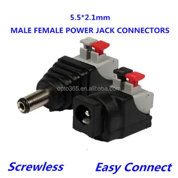 2/5 / 10PAIR 5.5MM X 2.1MM DC MOUNT CONNECTOR DC 5.5 X 2.1 DC Hím Női Terminál 12V DC Tápegység - Foto 4