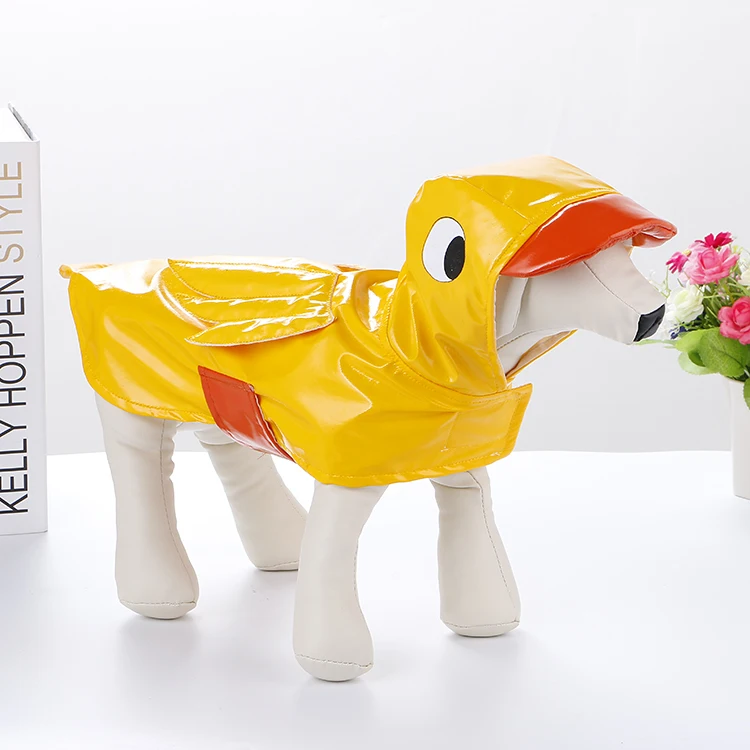 Factory Wholesales Waterproof Pet Raincoat Duck Cosplay  Dog Raincoat with Hood