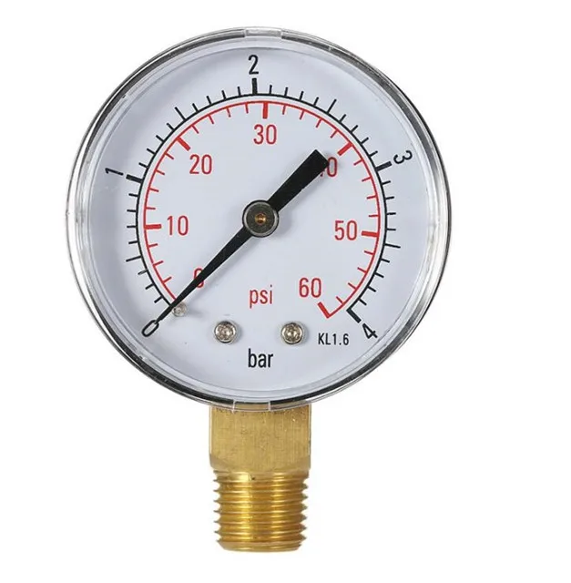 2" (50mm) Black Iron Pressure Meter/manometer For Sale Range 04bar