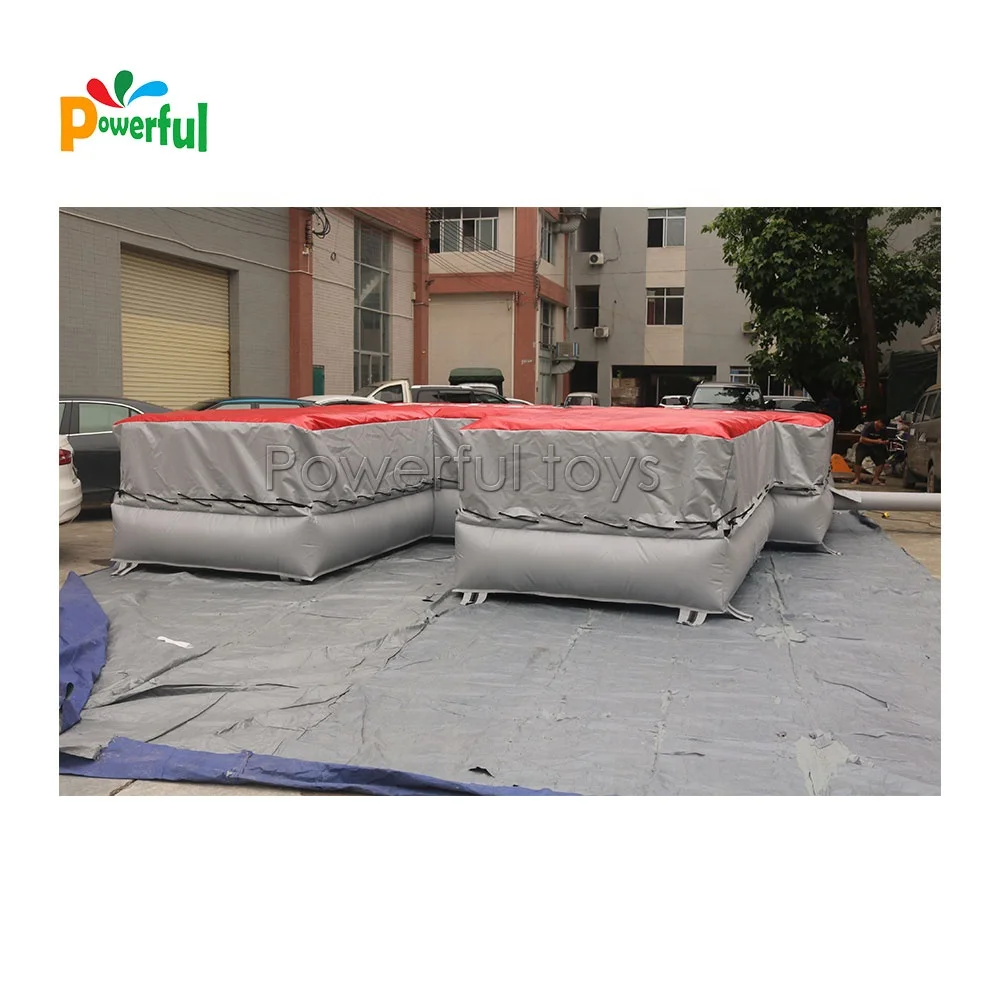 High Jumping Inflatable Pole Vault Pits Inflatable Pole Vault System Landing Pad