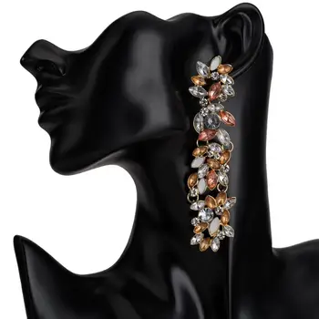 Multi-layer floral acrylic earrings women's European and American retro temperament earrings