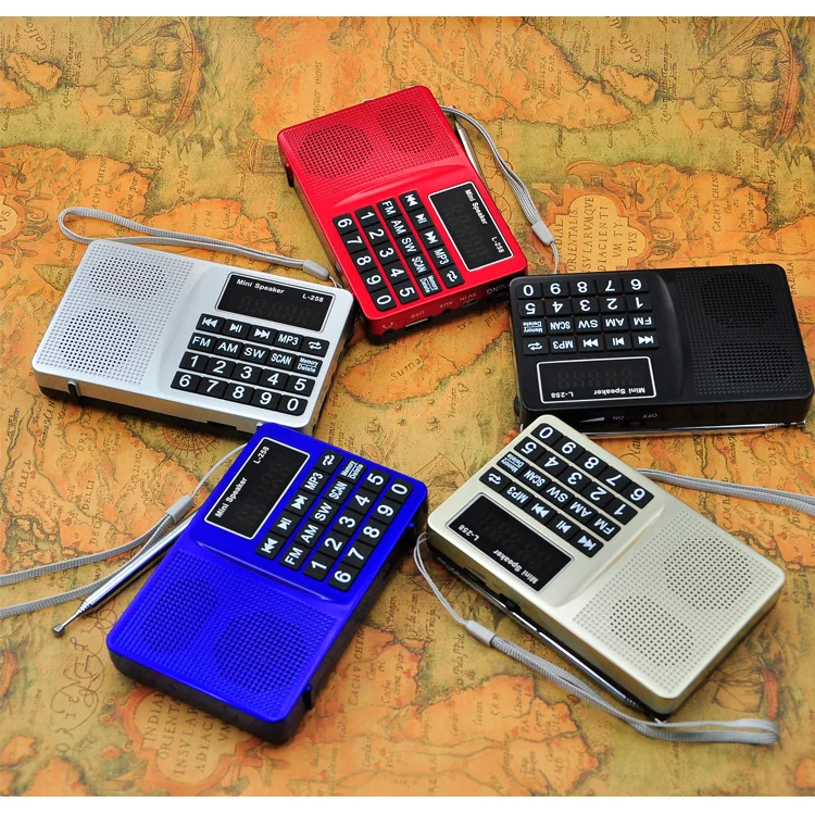 Мультимедийный портативный мини-динамик с usb TF-картой и выходом для наушников компьютера телефона MP3-плеера FM/SW/AM радио