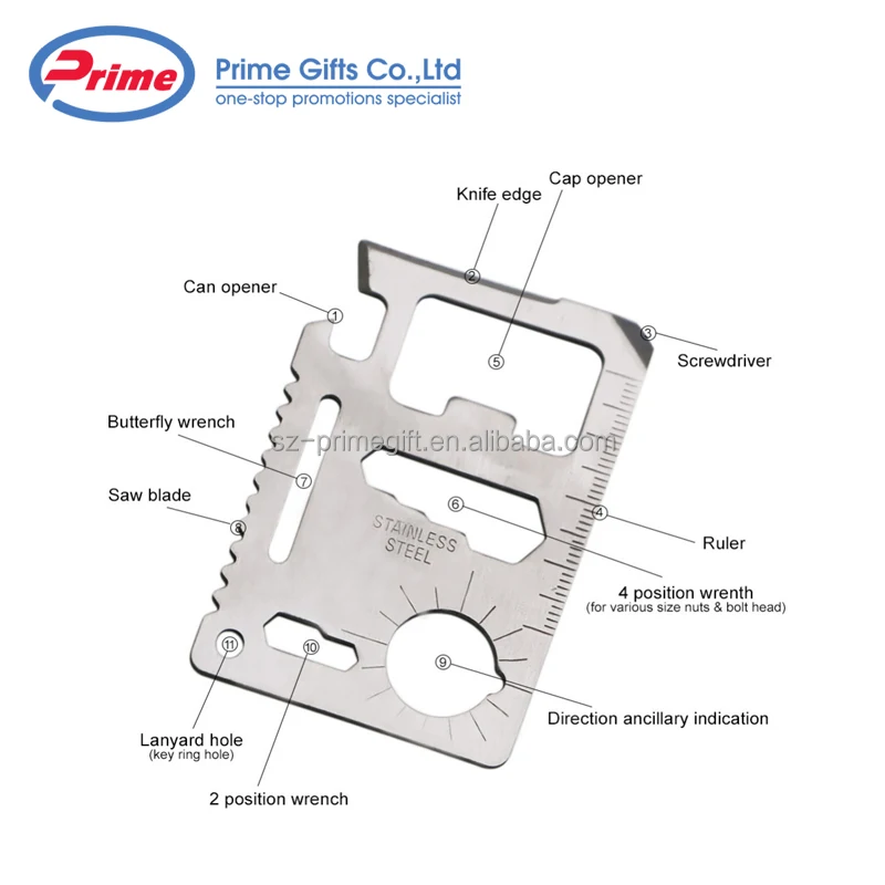 
Цветной нож для кредитных карт Мультитул с лазерной гравировкой логотипа на заказ 