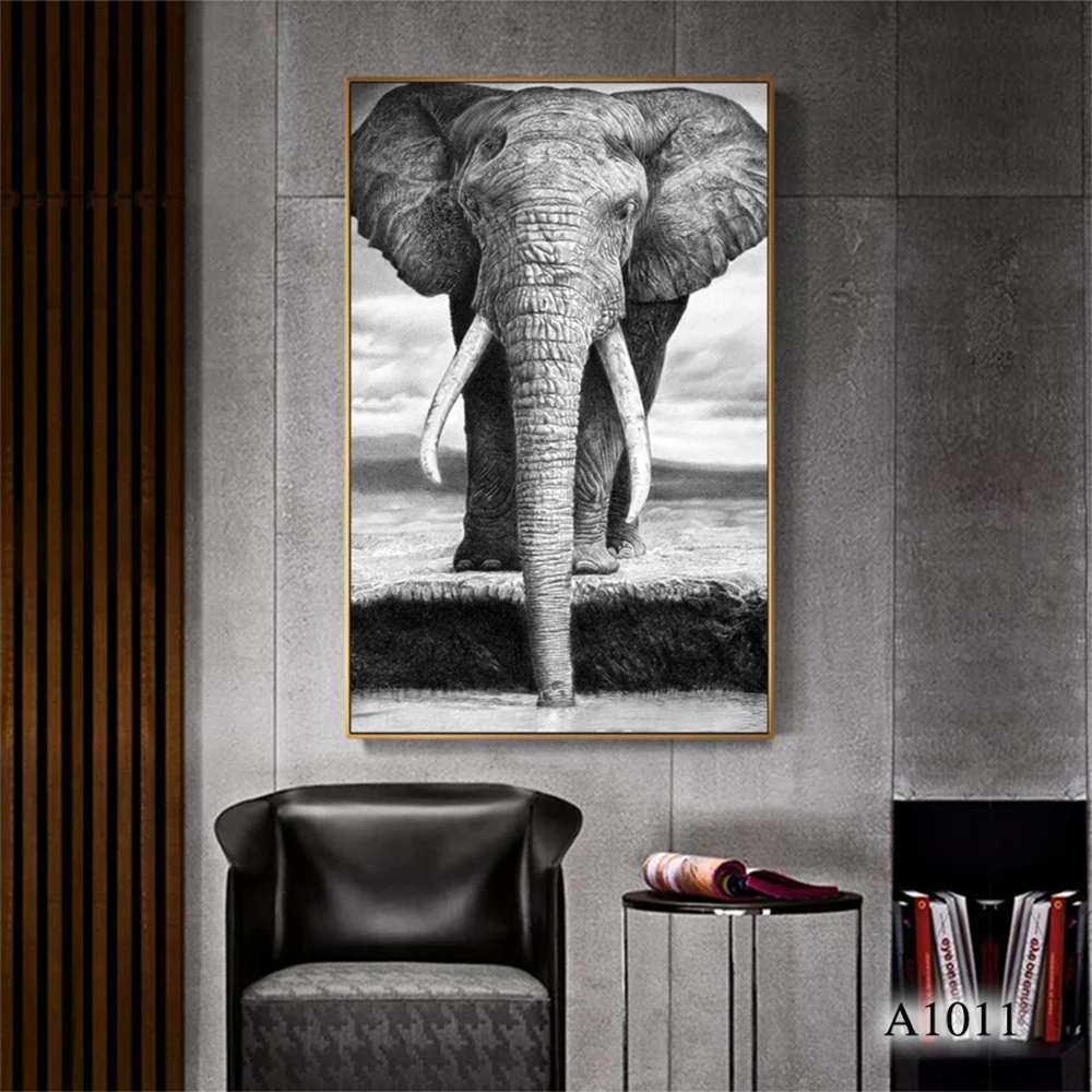 Wholesale 3d Picture Abstract Elephant Decoration Home Wall Art Painting