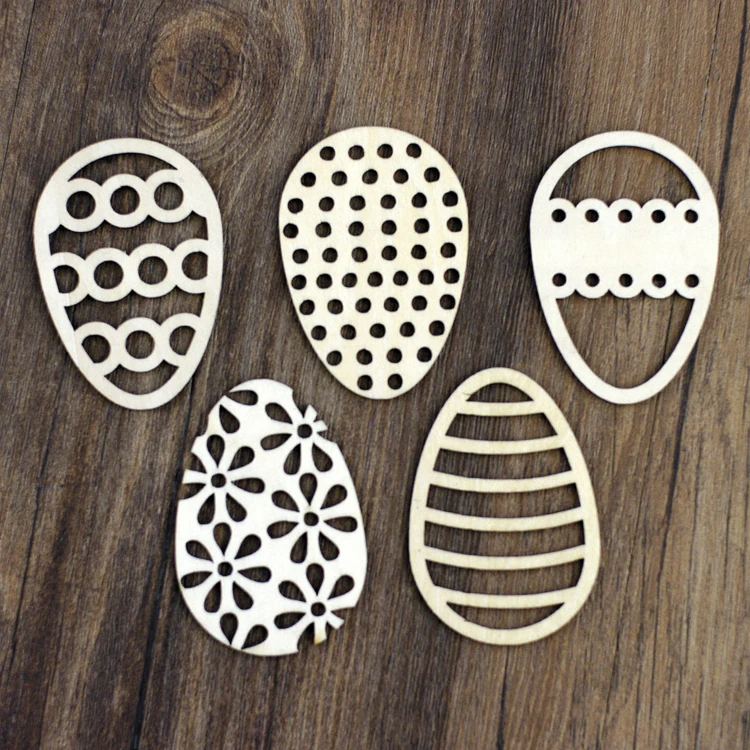 Happy Easter Sign Blank Laser Cut Wood Craft Project Painting Activity Kids Adults Natural Hanging Ornament Spring Party Decoration