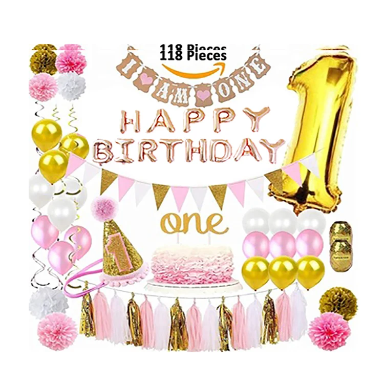 18 New Product Ideas 1st Birthday Decorations Materials Pink Gold Girl Theme Kit Set For Girls Birthday Buy 1st Birthday Decorations Girls Birthday Supplies Happy Birthday Decoration Set Product On Alibaba Com