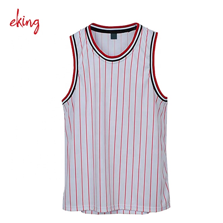 
Вышитая аппликация полосатая пользовательская дешевая футболка баскетбольные Топы 