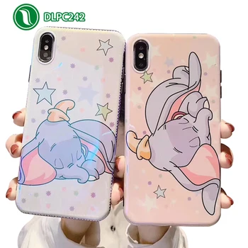 Soft Rubber Dumbo Case for iPhone Xs X XS Max Cartoon Protective Cute Lovely Flying Elephant