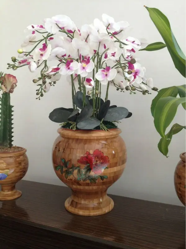 Bamboo flowerpot (cup-shaped)
