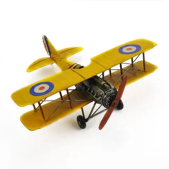 Handmade Metal Child Aircraft Toy Retro Biplane Propeller Fixed Wing ...