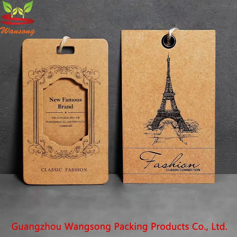 Бирка для платья из крафт-бумаги с индивидуальным принтом, бирка для одежды, бирки для джинсов с вашим собственным логотипом