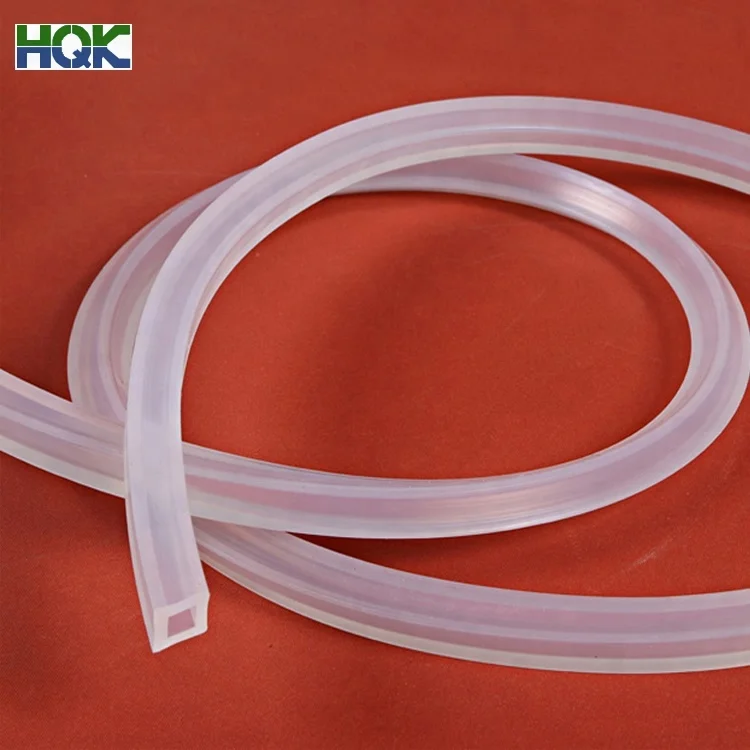 High Quality Transparent Rectangular Silicone Tube for LED Strip