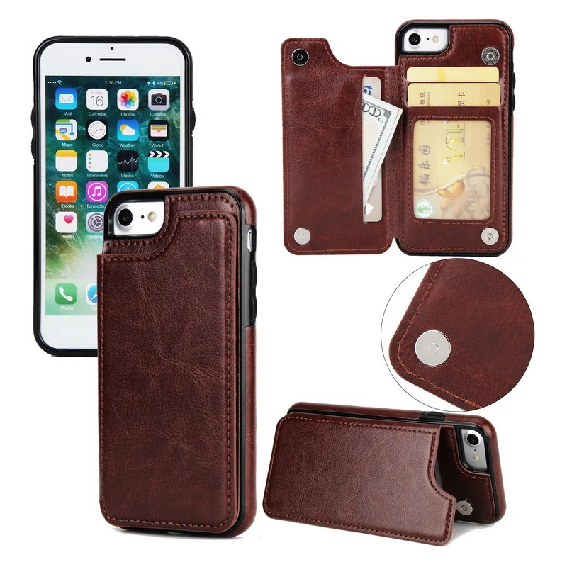 For Iphone Se Wallet Leather Phone Case For Iphone 7 Multifunctional Card Slots Mobile Phone Cover For Iphone 8 Buy For Iphone 7 Case Case For Iphone 8 Wallet Leather Phone Case