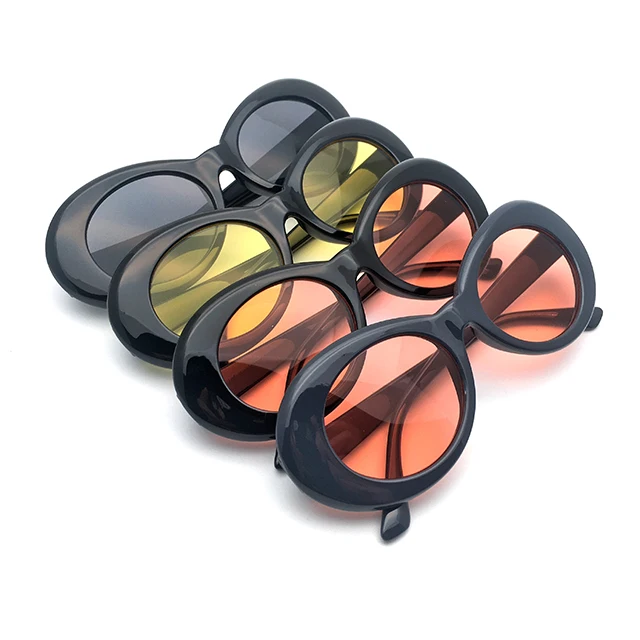 DLL9750 DL New Arrival Retro Oval Sunglasses 2021 Best Vintage Inspired Kurt Cobain Sun Glasses Round Shads for Women Men