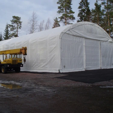Industrial Large PVC Covered Fabric Storage Shelter Durable Metal Frame Storage Solution